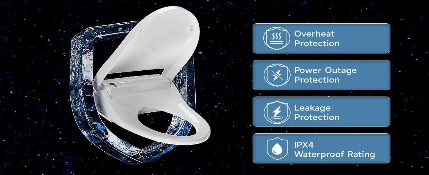 Eco Mode and Energy Saving Functions – Aquatiz Electric Toilet Seat,safty, protection