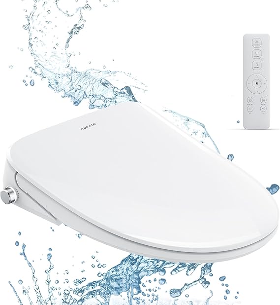 Winhause Heated Smart Bidet Seat – Remote Control. Elongated Toilet Bidet Seat – Air Dryer and LED Light, easy DIY Installation for Canadian Toilets,Remote control smart toilet lid – ships from Canada. Ships from Canada with local after-sales support. 加拿大本地发货,加拿大本地售后服务,质量稳定,口碑好的智能马桶盖 正面图