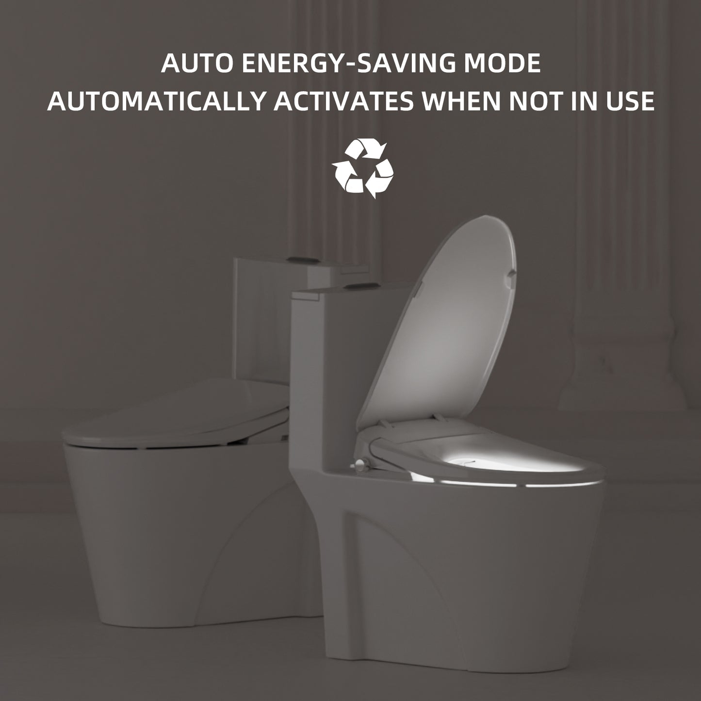 Winhause Heated Smart Bidet Seat – Remote Control. Elongated Toilet Bidet Seat – Air Dryer and LED Light, easy DIY Installation for Canadian Toilets