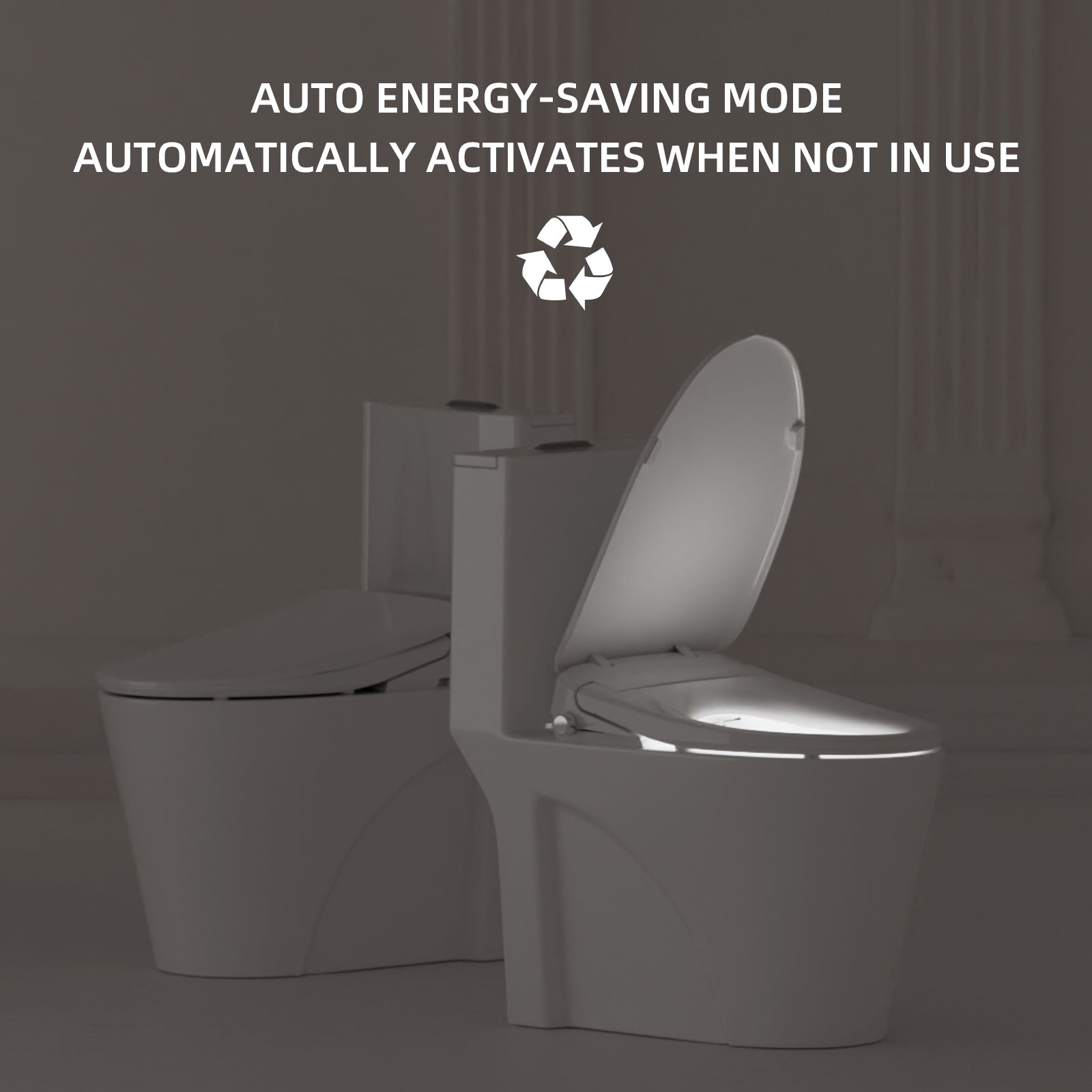Winhause Heated Smart Bidet Seat – Remote Control. Elongated Toilet Bidet Seat – Air Dryer and LED Light, easy DIY Installation for Canadian Toilets