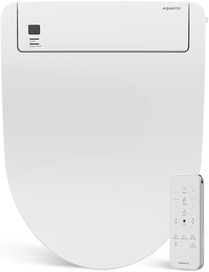 Side Control Panel of Aquatiz Bidet Seat – Easy Operation Buttons.
Heated toilet seat by Winhause