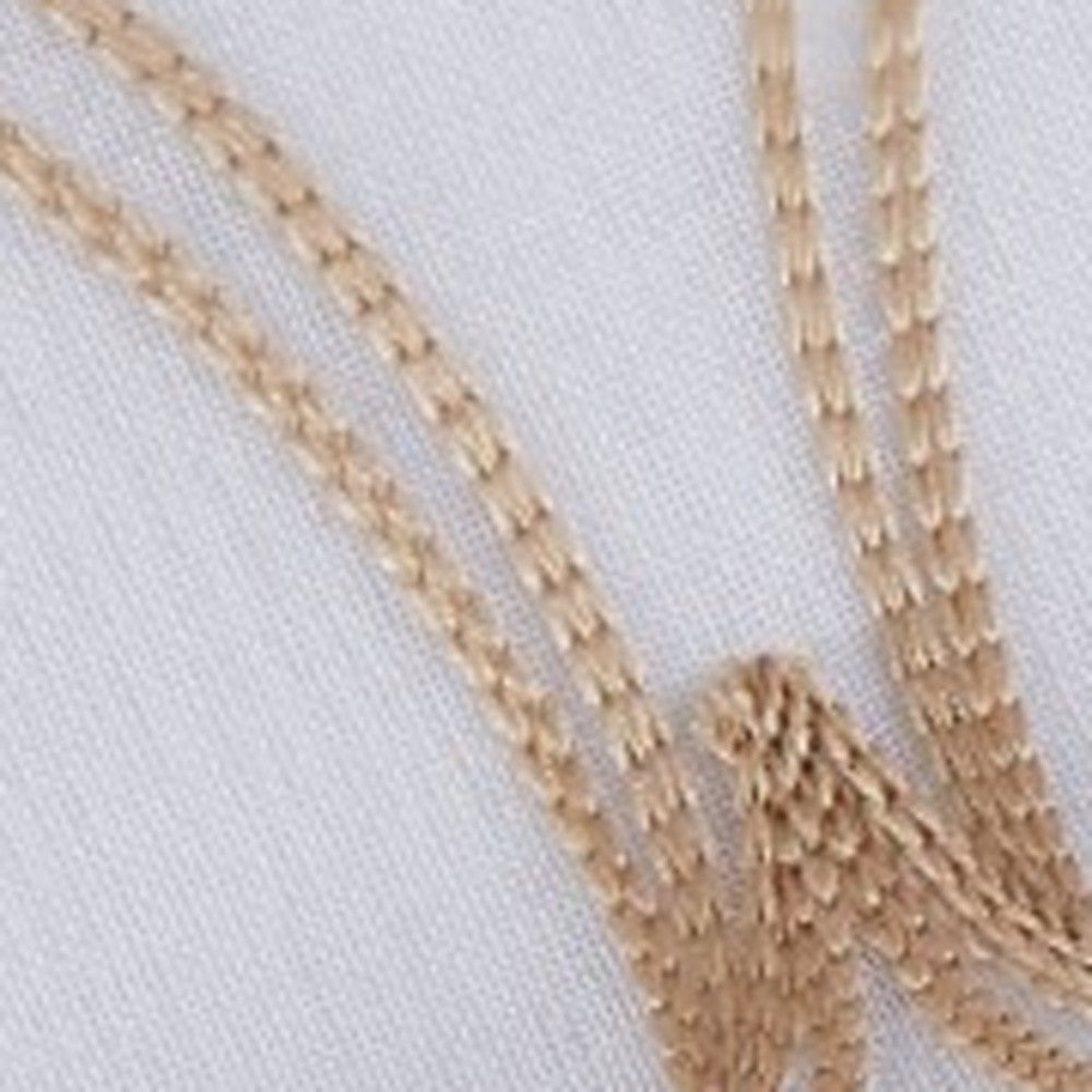 Set of Two 96" Gold and White SemiSheer Curtains-3