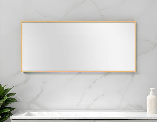 71 inch full-length gold bathroom vanity mirror wall mounted