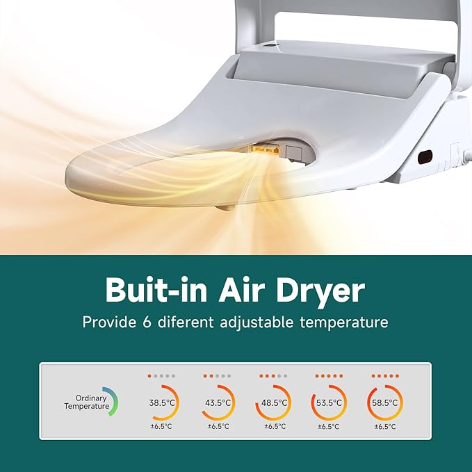 Warm Air Dryer and Built-In Deodorizer – Aquatiz Bidet Seat