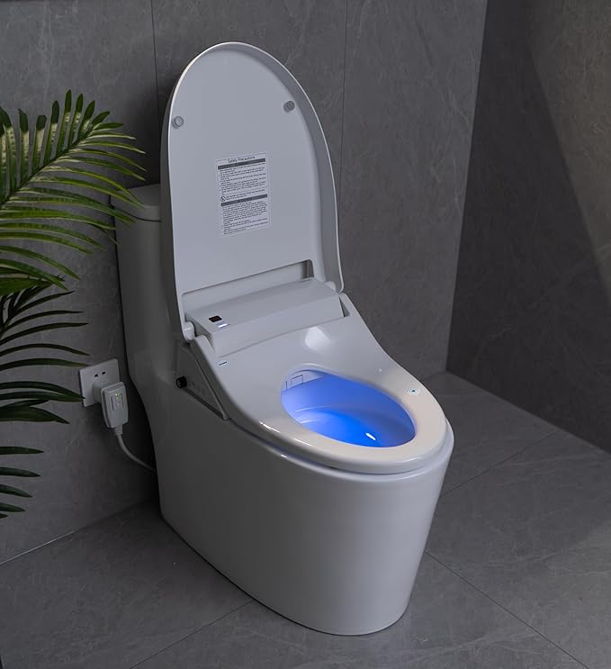 LED Night Light on Heated Toilet Seat – Safe for Night Use
