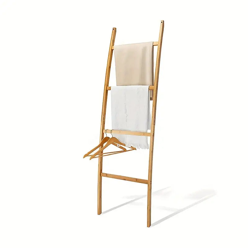 Ladder Style Storage Rack - Space Saving Towel and Blanket Organizer-0