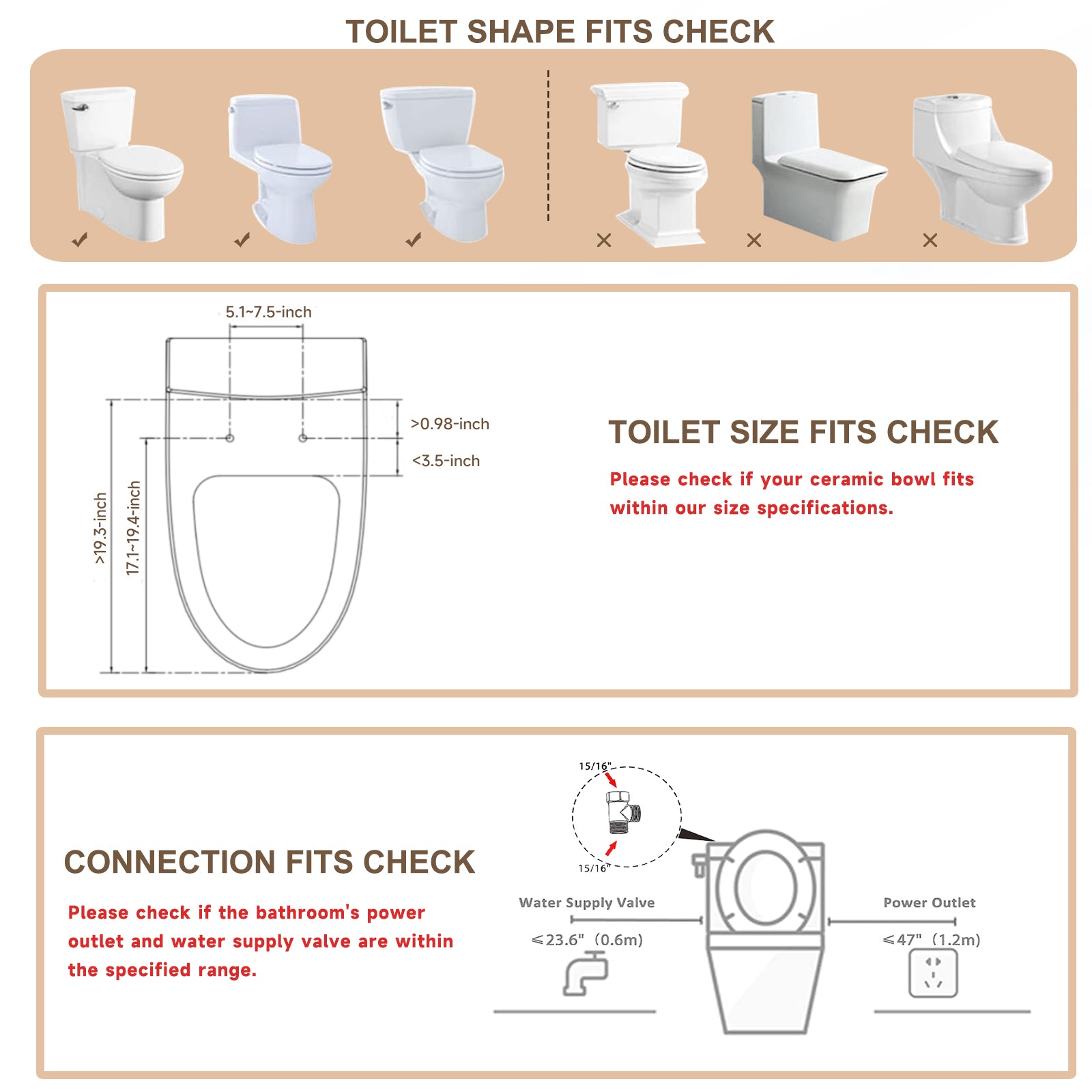 Dimensions of Smart Bidet Seat – Fits Most Elongated Toilets