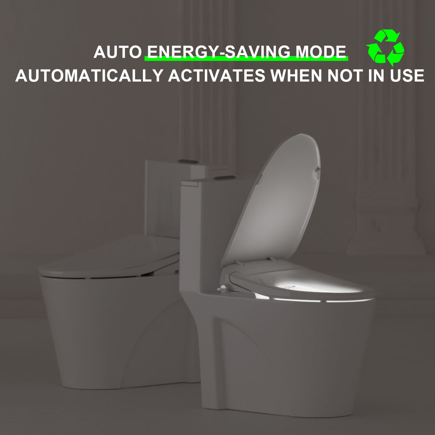 Winhause Heated Smart Bidet Seat – Remote Control. Elongated Toilet Bidet Seat – Air Dryer and LED Light, easy DIY Installation for Canadian Toilets