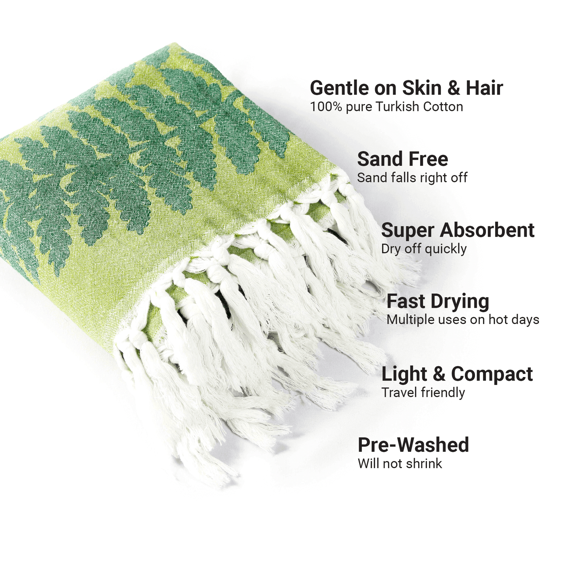 Turkish Towel | Body Towel | Green-2
